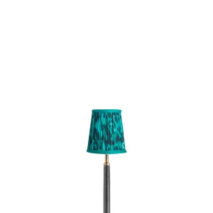 12cm tall tapered shade with candle clip in jade Leopard Love by Matthew Williamson
