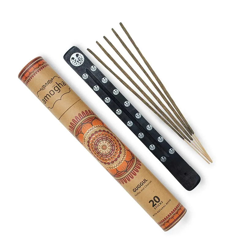 Amogha Masala Incense Sticks | White Prints | Set Of 2| 11 inches