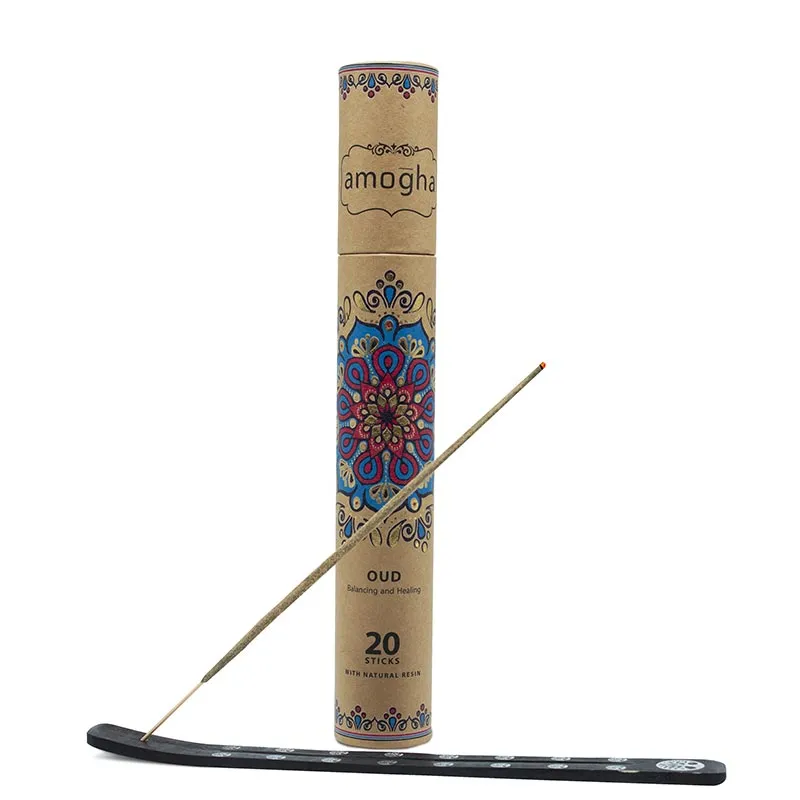 Amogha Masala Incense Sticks | White Prints | Set Of 2| 11 inches