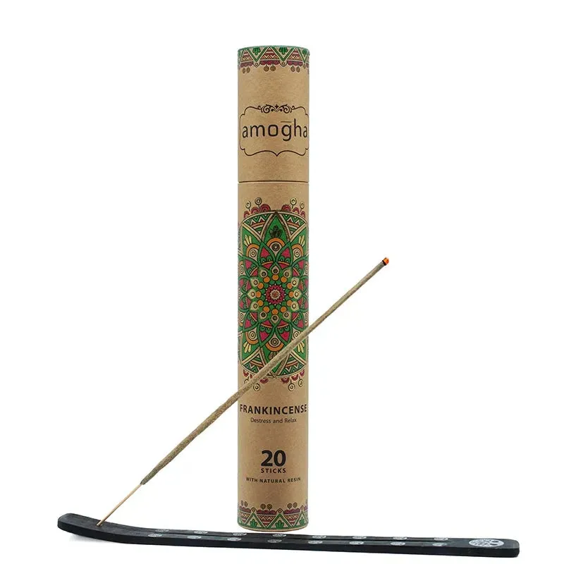 Amogha Masala Incense Sticks | White Prints | Set Of 2| 11 inches