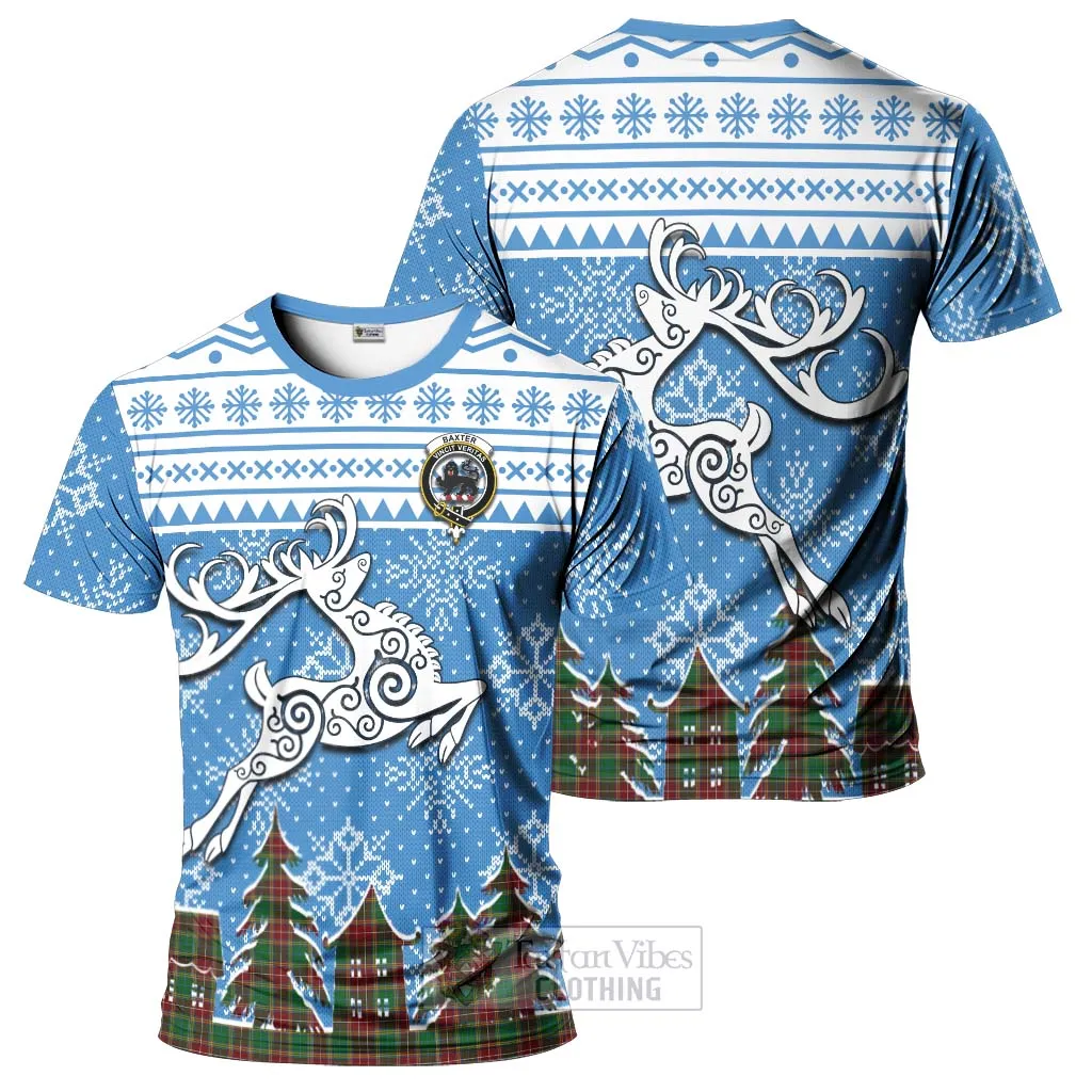 Baxter Clan Christmas T-Shirt Celtic Reindeer Style