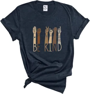 Be Kind Shirt - Graphic Tees with Positive Message, Inspirational Kindness & Love Shirts, Anti-Racism Tee