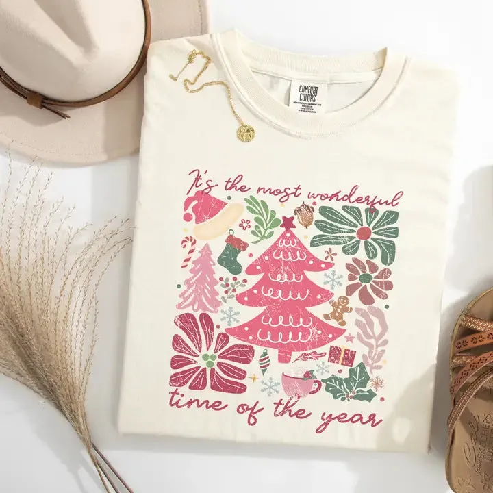 Boho Floral Christmas Tee