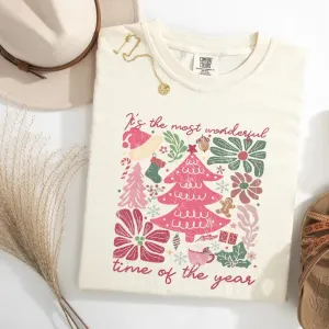 Boho Floral Christmas Tee