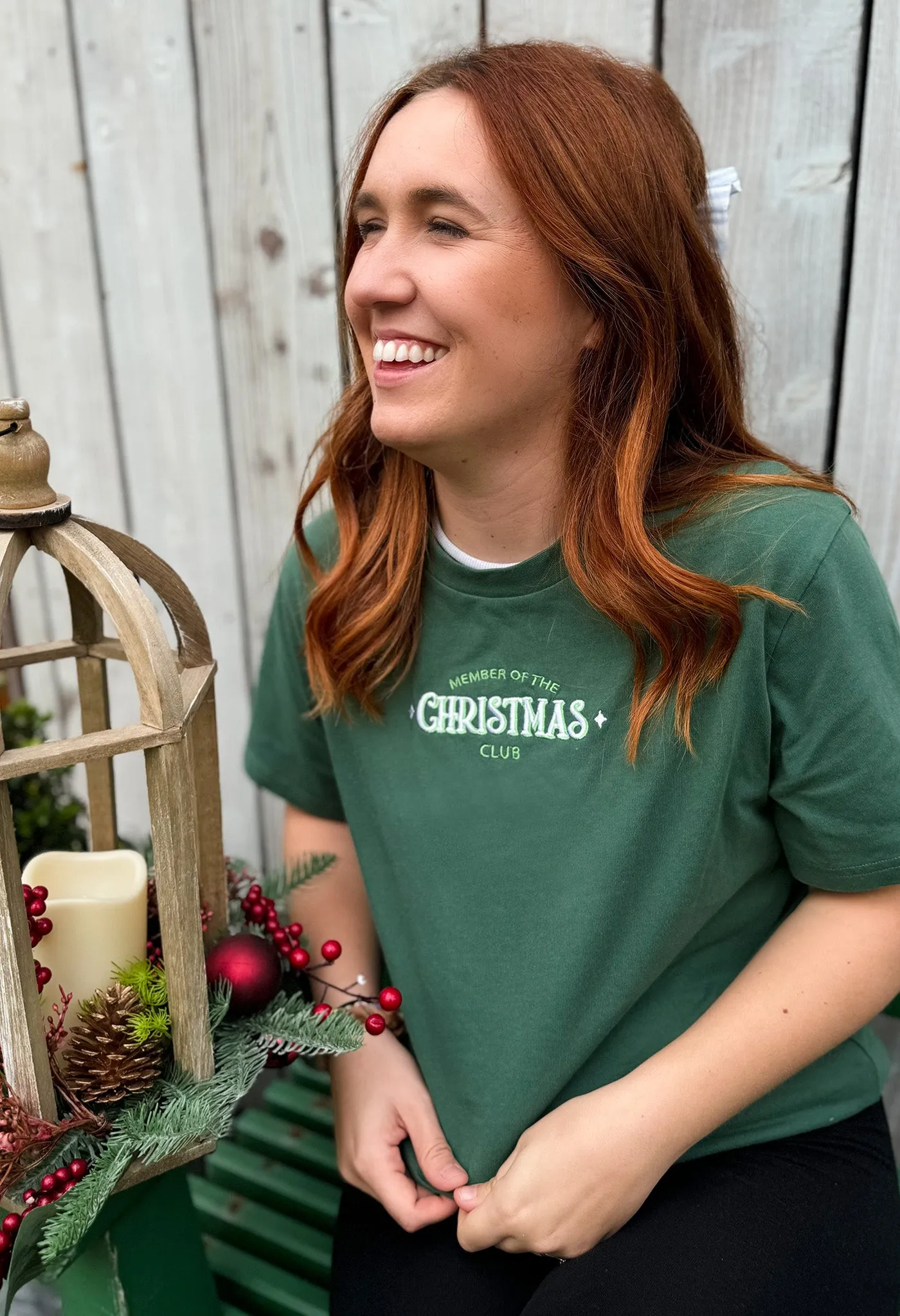 Christmas Club Embroidered Organic Cotton T-Shirt