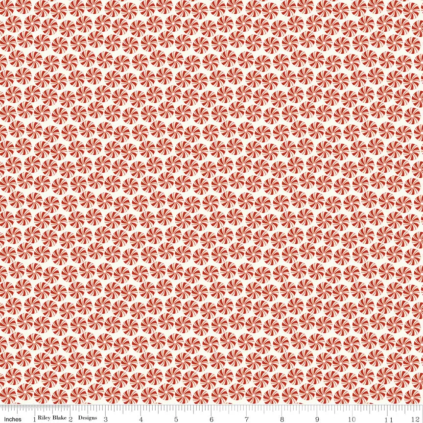 Christmas is in Town - Peppermints in Cream - Sandy Gervais - C14743-CREAM - Half Yard