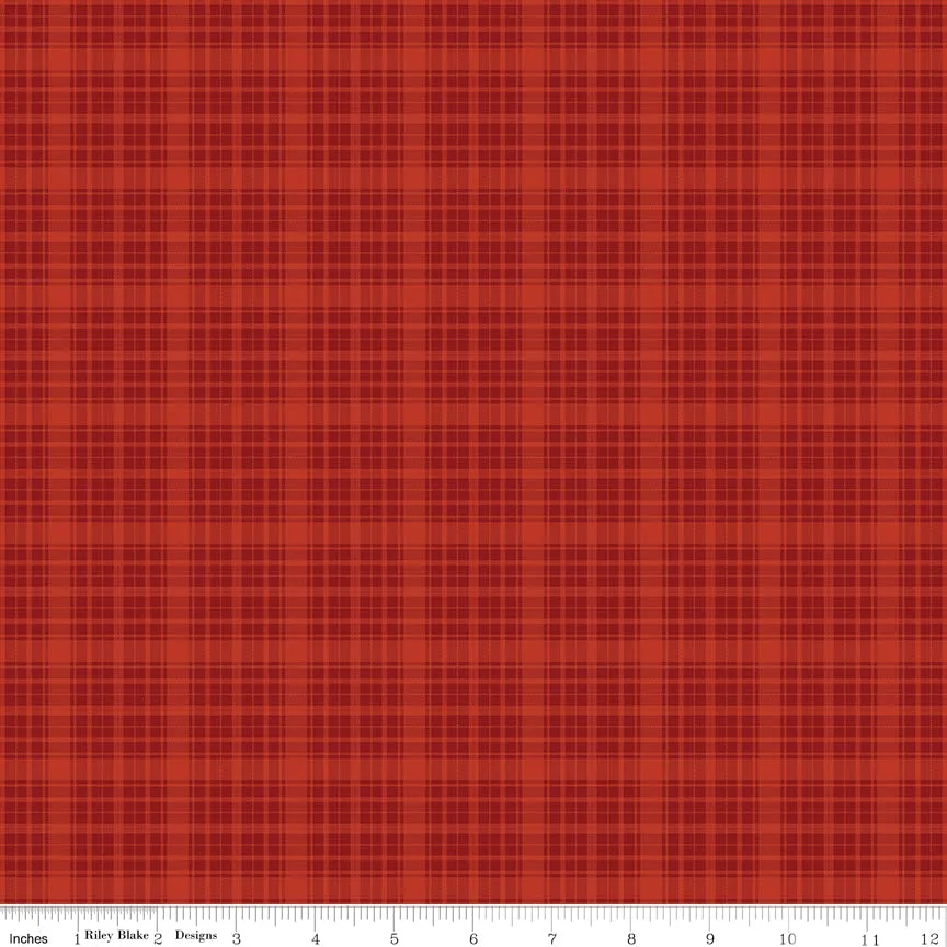 Christmas is in Town - Plaid in Red - Sandy Gervais - C14746-RED - Half Yard