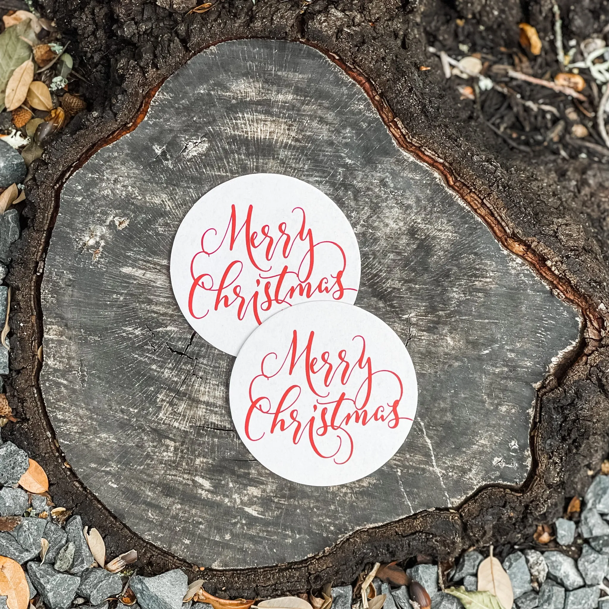 Custom Merry Christmas Coasters