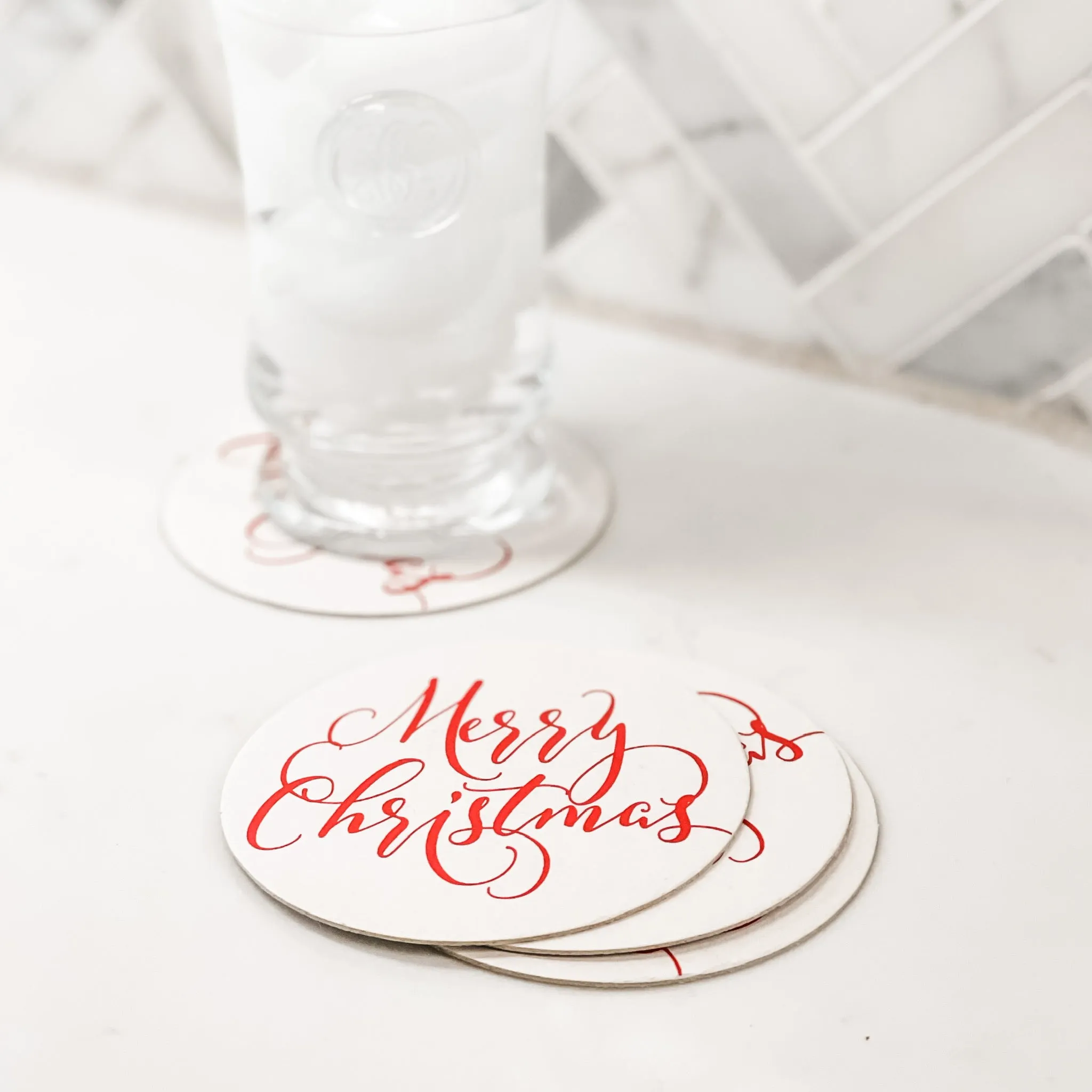 Custom Merry Christmas Coasters