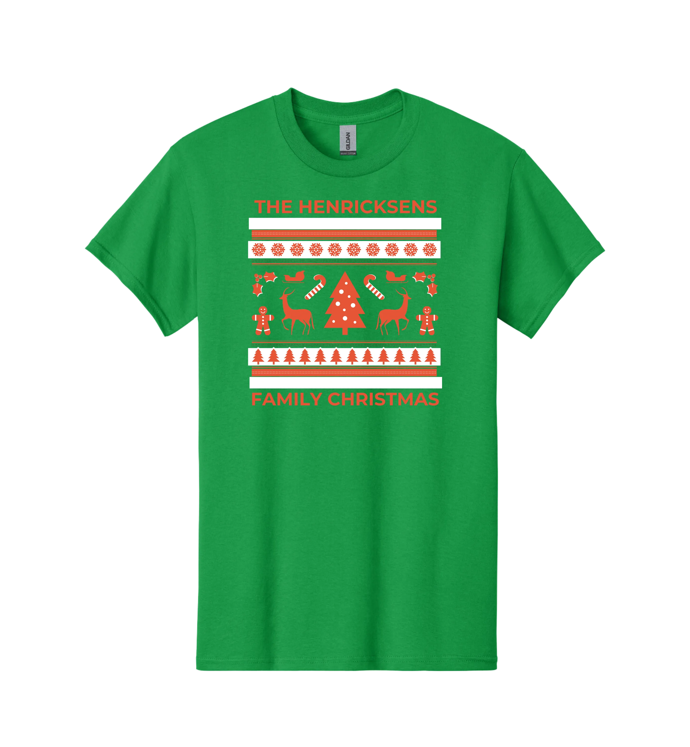 Family Sweater Style Christmas Tee