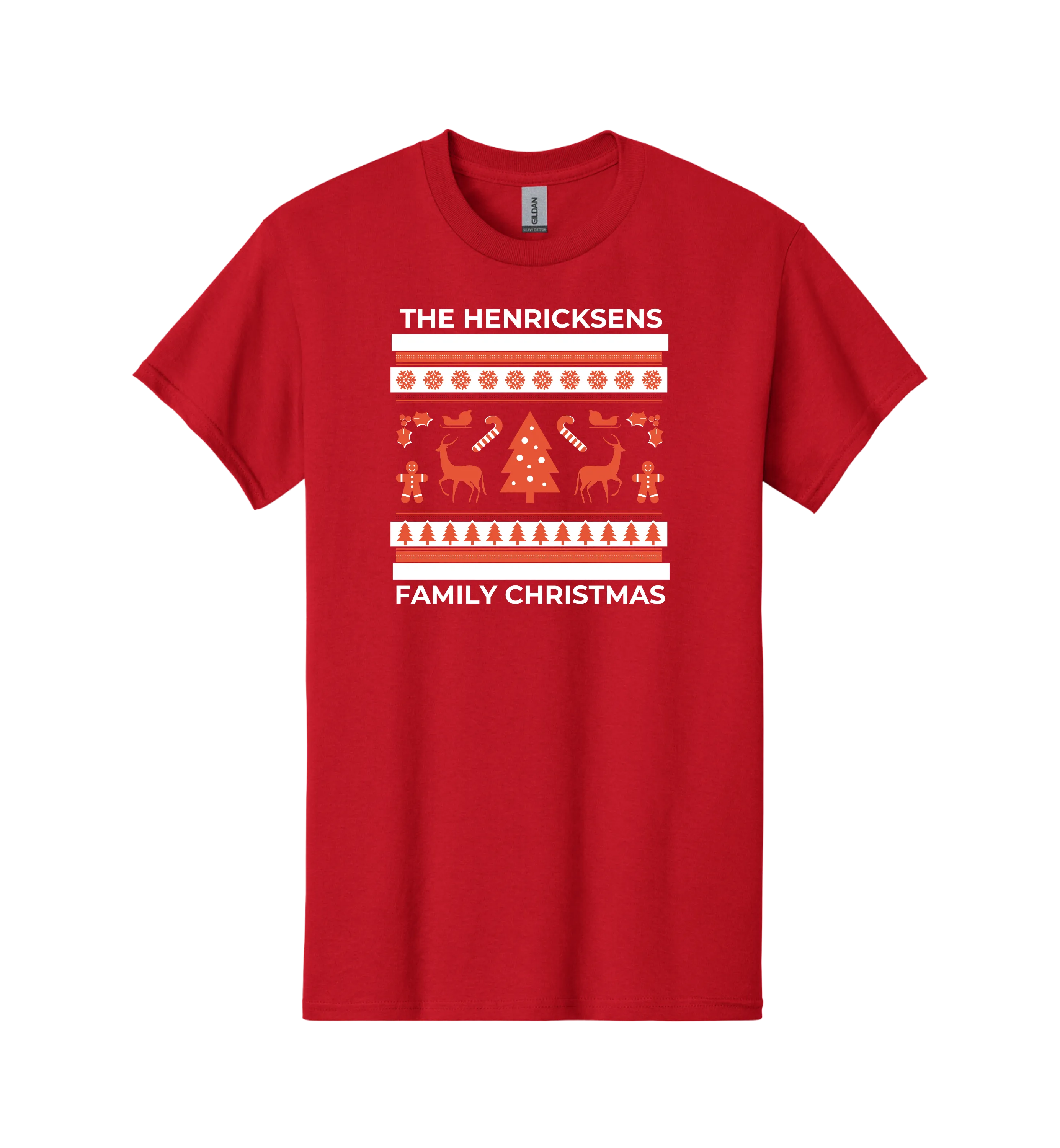 Family Sweater Style Christmas Tee