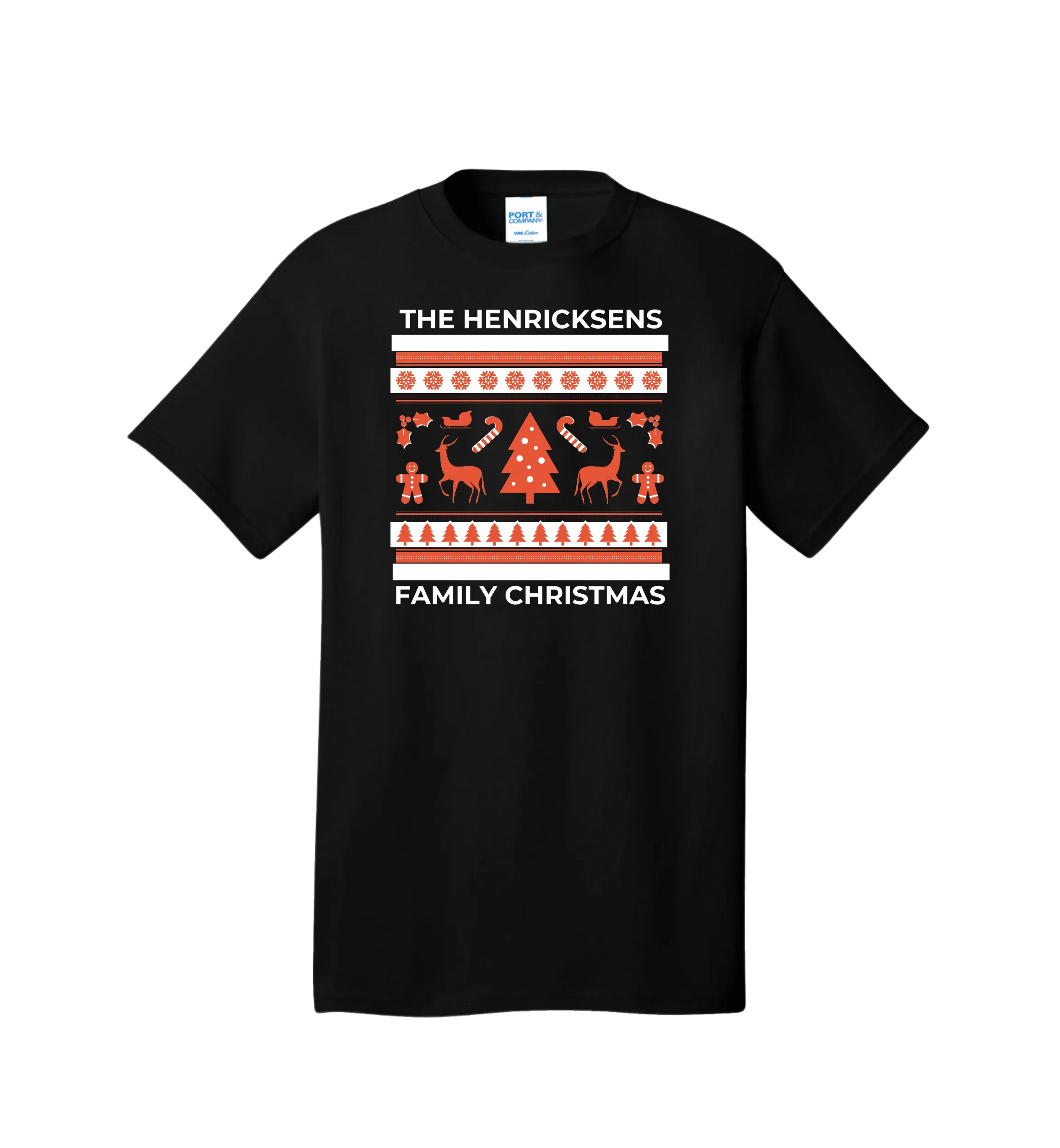 Family Sweater Style Christmas Tee
