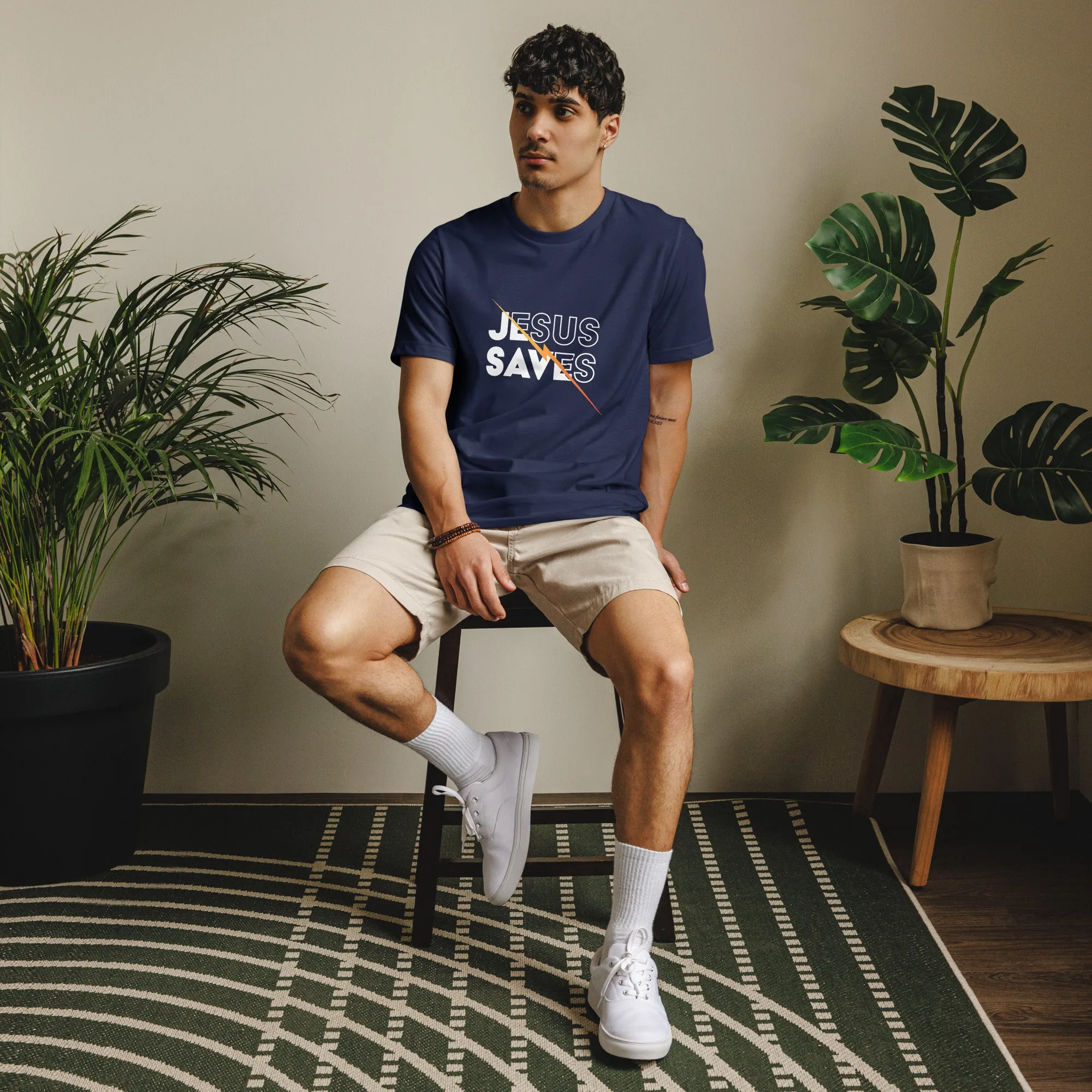 Jesus Saves Graphics Men Staple Eco T-shirt