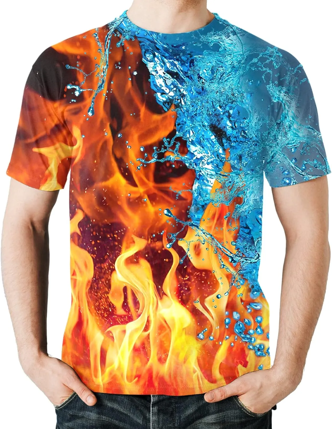 LAIDIPAS Unisex T-Shirt for Men and Women 3D Graphic Tee Adult Novelty Shirt Size S-XXL