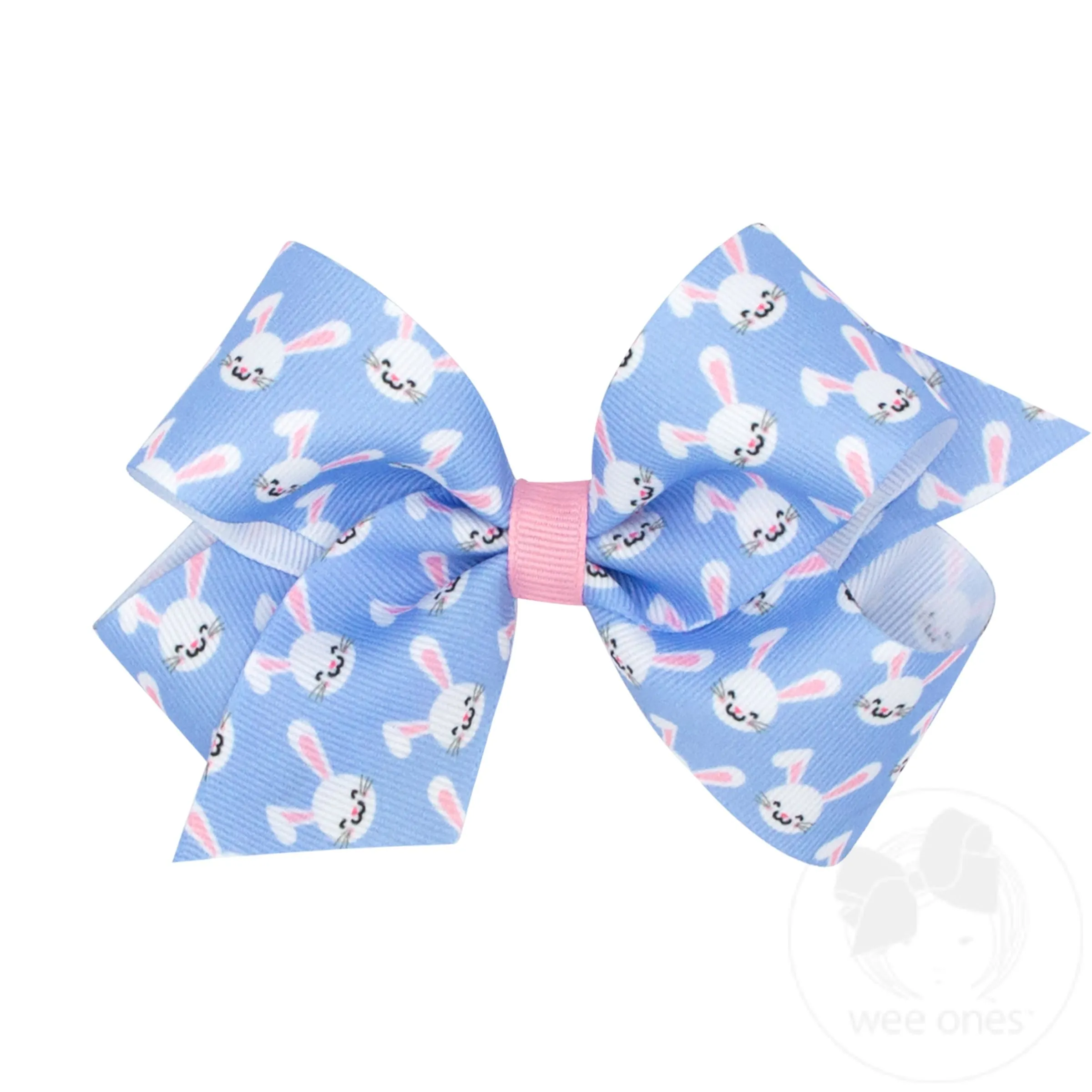 Medium Grosgrain Easter-themed Print Girls Hair Bow