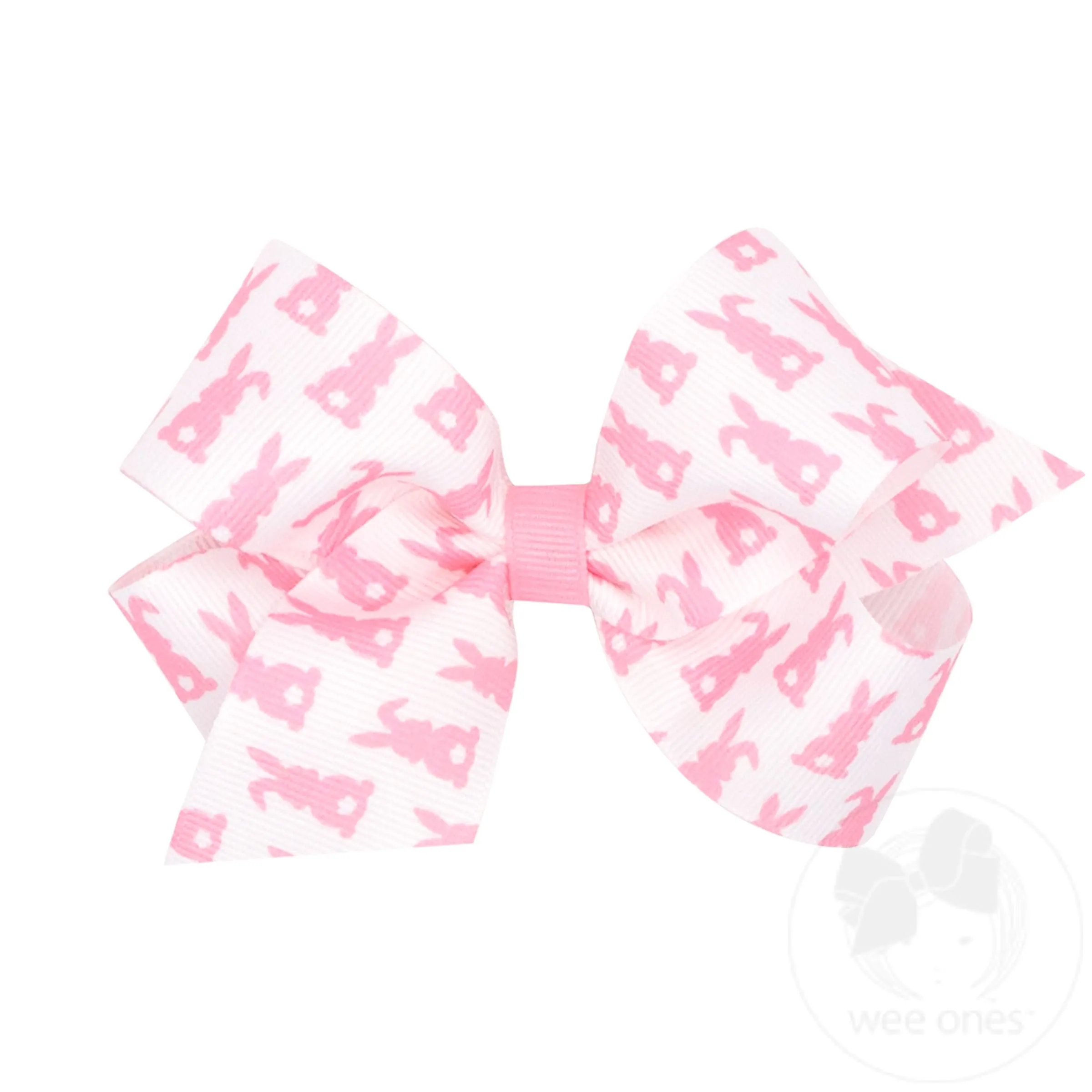 Medium Grosgrain Easter-themed Print Girls Hair Bow