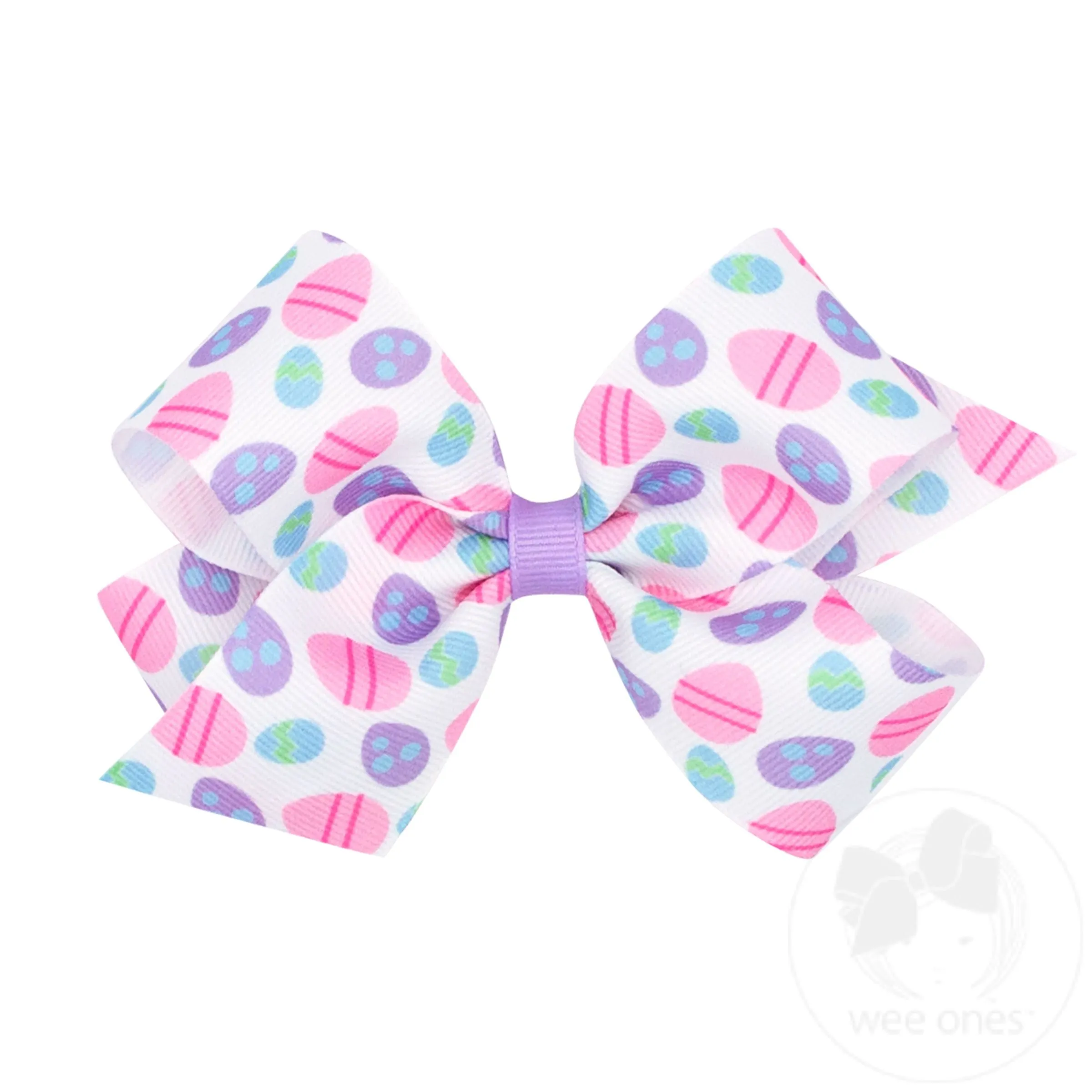 Medium Grosgrain Easter-themed Print Girls Hair Bow