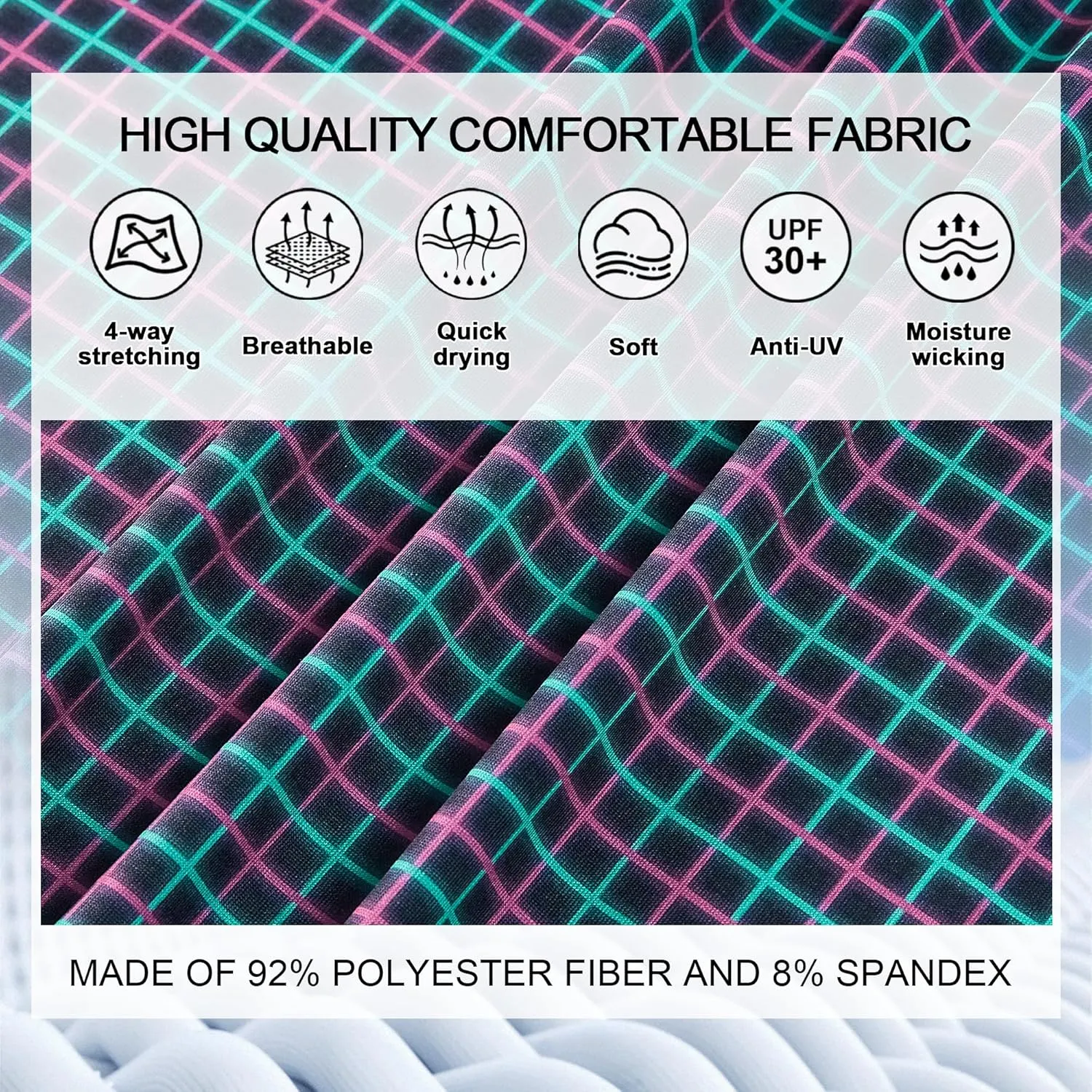 Mens Golf Shirt Moisture Wicking Dry Fit Print Performance Short Sleeve Polo Shirts for Men
