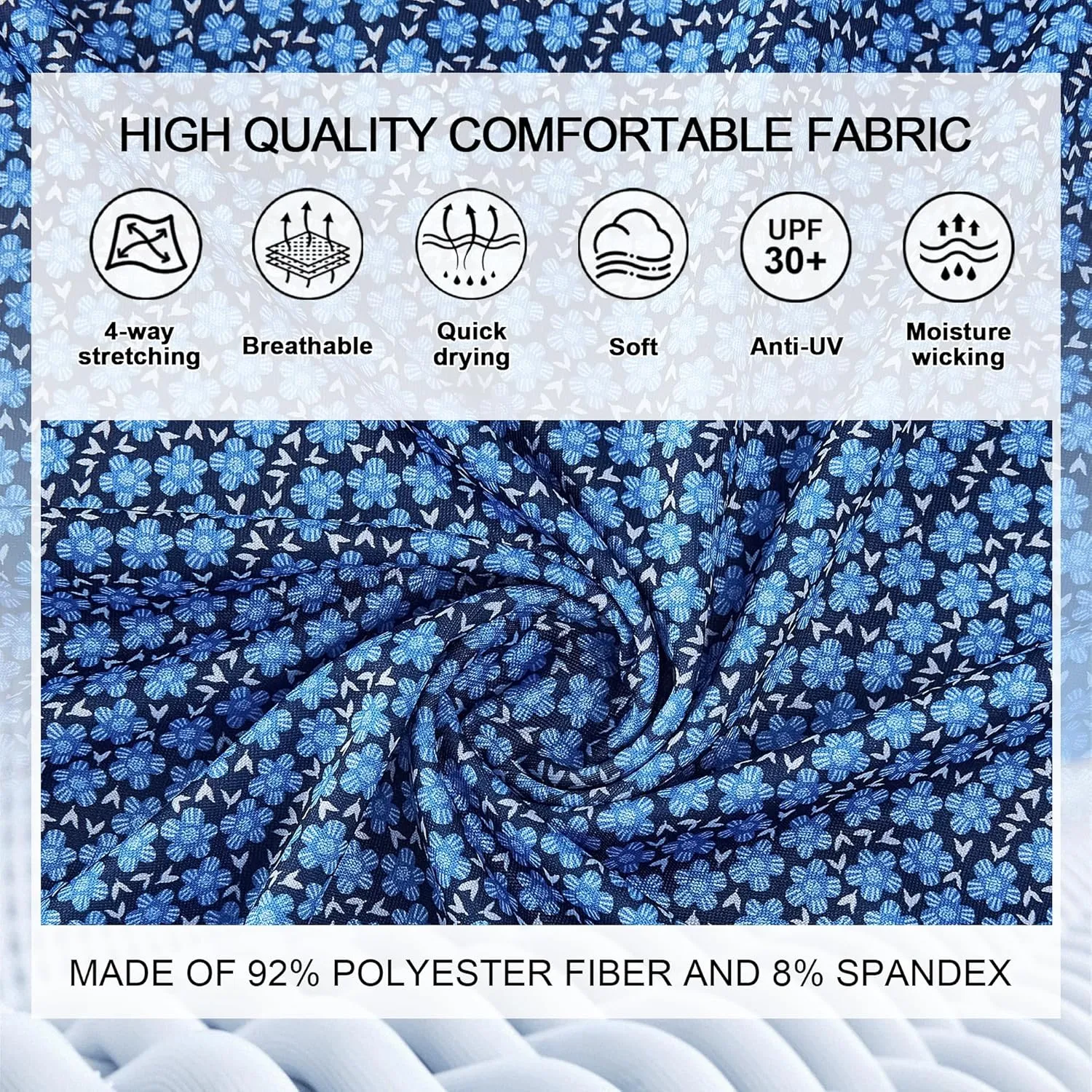 Mens Golf Shirt Moisture Wicking Dry Fit Print Performance Short Sleeve Polo Shirts for Men