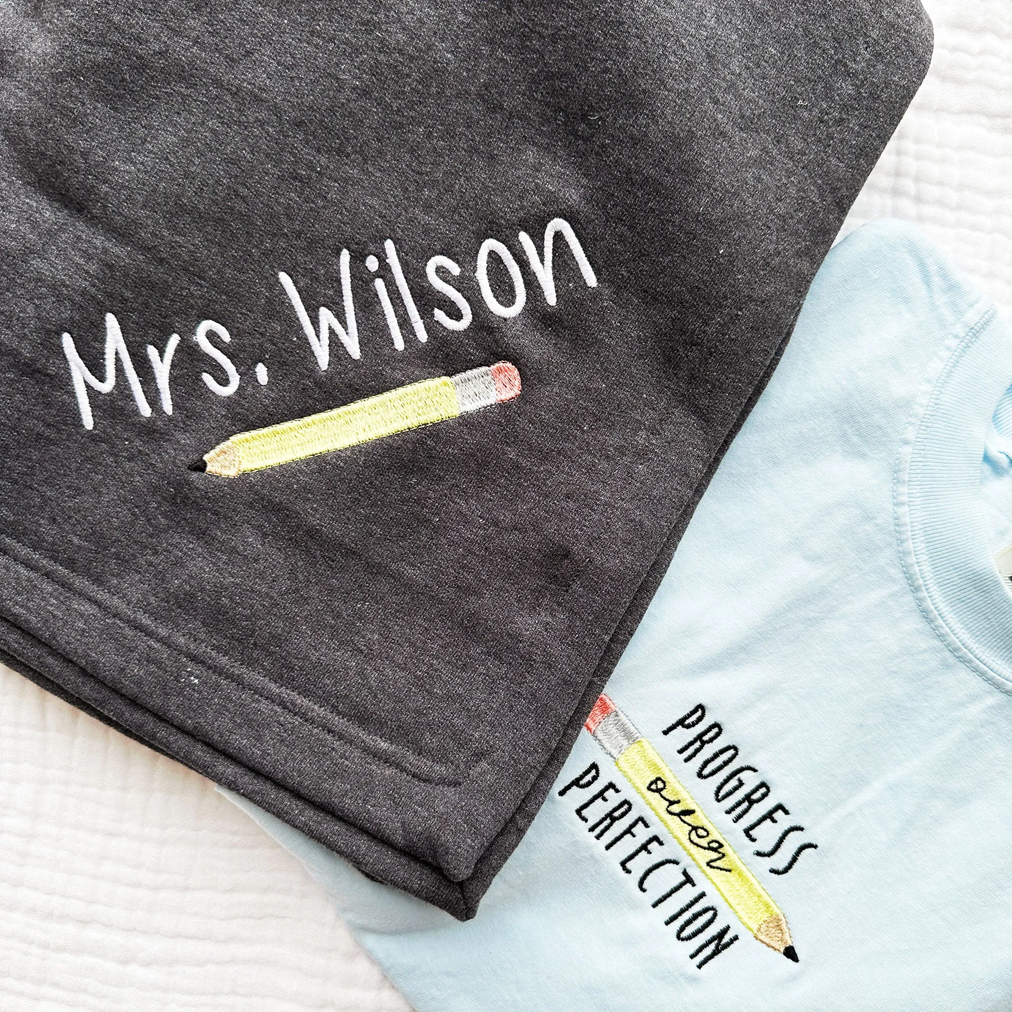 Personalized Pencil Teacher Sweatshirt Blanket