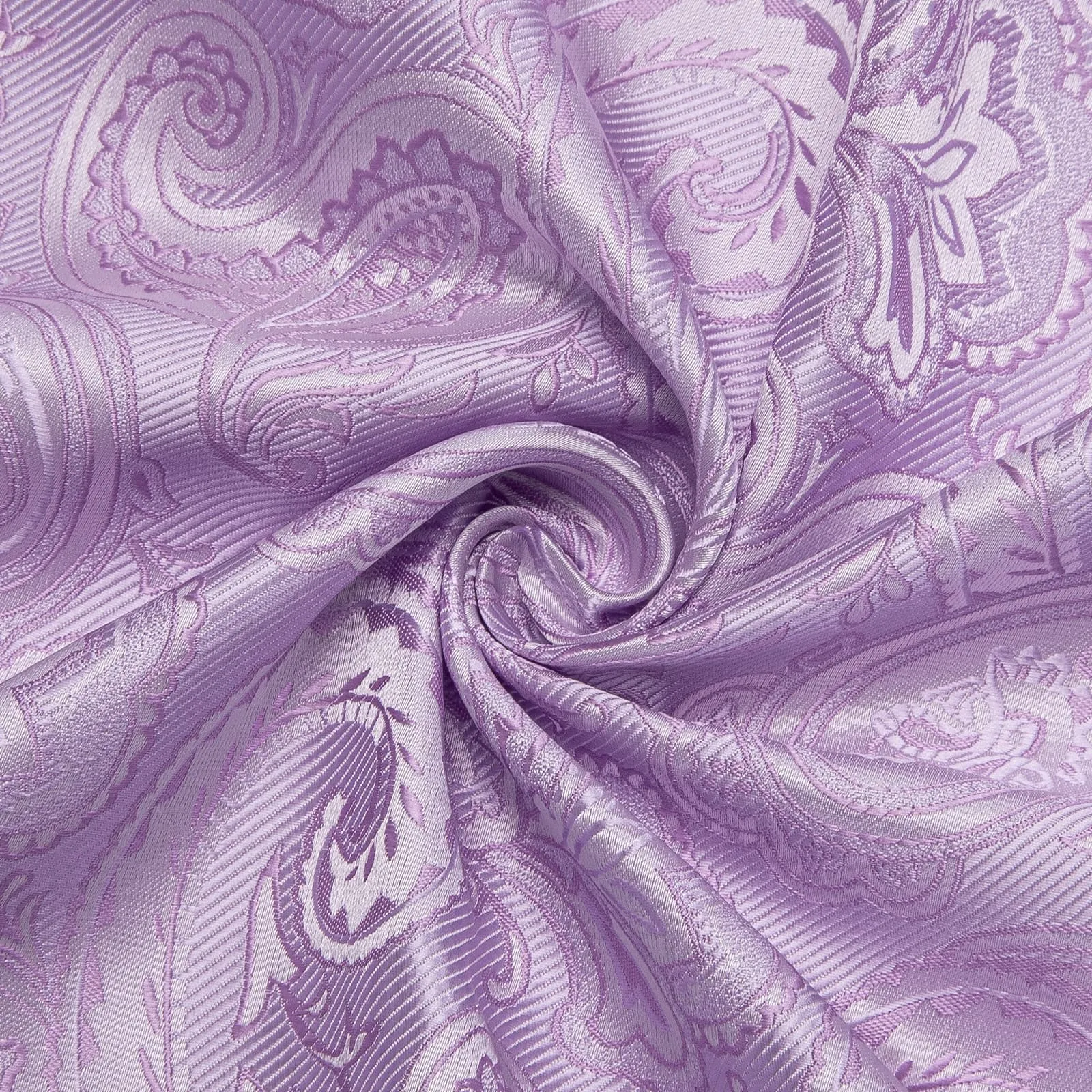 Ties2you Dress Shirt Lavender Purple Paisley Silk Button Down Long Sleeve Shirt for Men