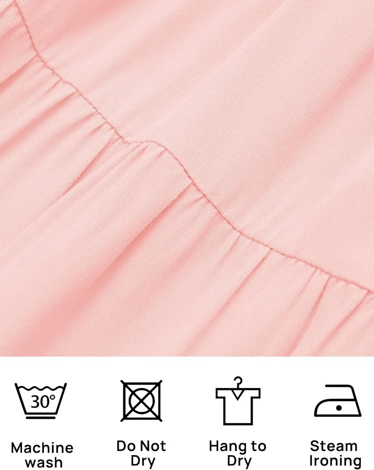 ZESICA Women's Boho Summer One Shoulder Short Sleeve Smocked Side Split Ruffle Swing Midi Dress